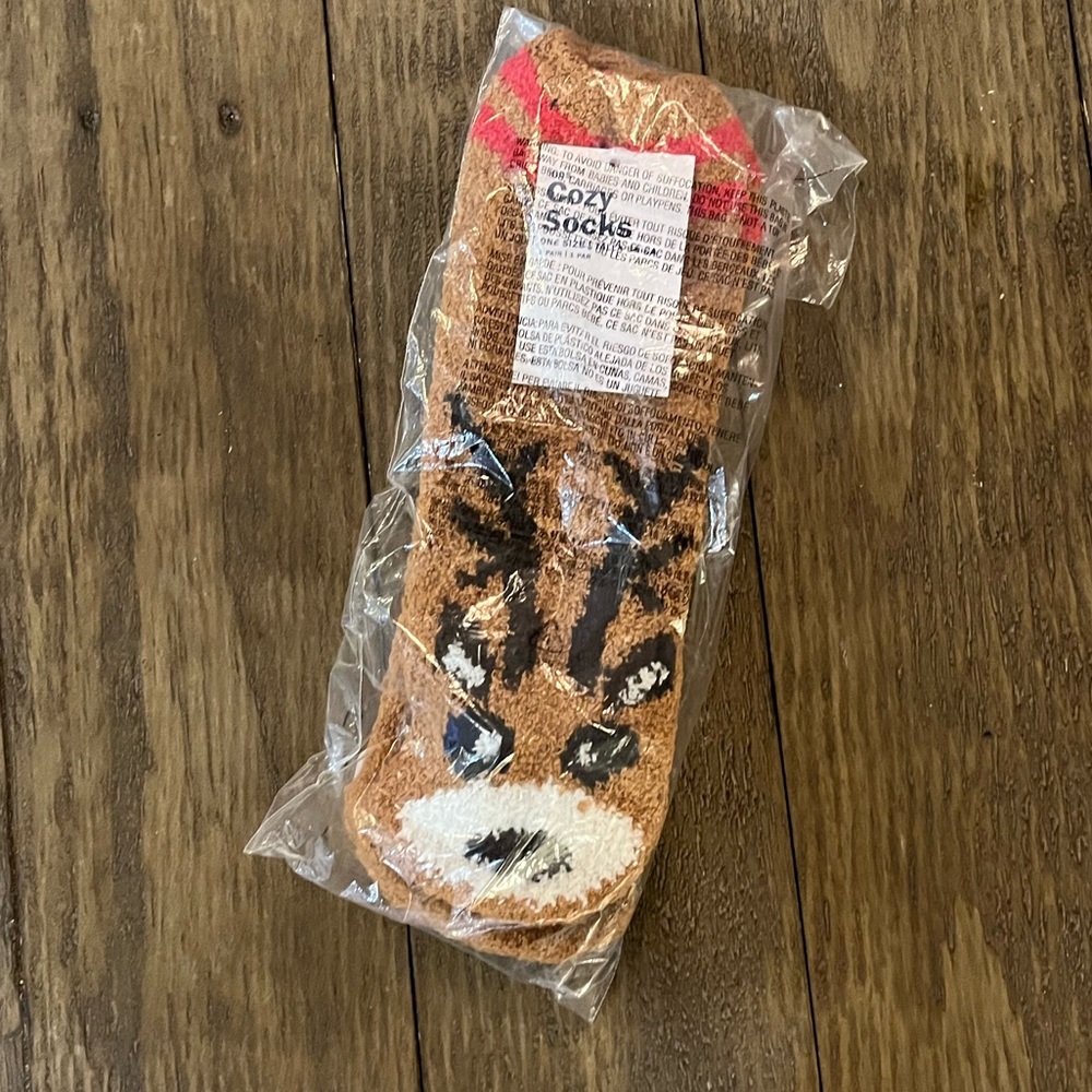 Reindeer cozy socks